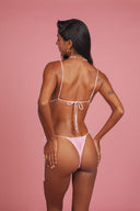 Baby Doll Blush Pink triangle bikini Brazilian bottom — back view